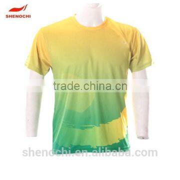 100% Polyester short sleeve China made custom sublimation high quality sport t shirt