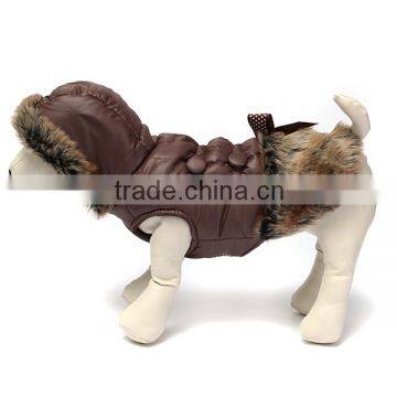 Hot Sale Best Price NEW Cute Pet Dog Clothes Soft Cotton Winter Coat Jacket Winter Warm Dog Button With Little Bow13.96 photo-3