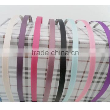 Candy Color Ribbon Covered Metal Headband,Thin Metal Headband For Women