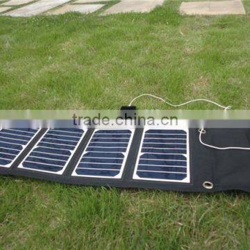 2015 New Designed Factory Price Foldable Solar Charger, Power Bank for Phone Charging