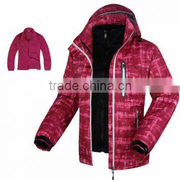 3 in 1 men snow jacket fashion design