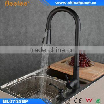 China Kitchen Faucet ORB Pull Out Black Faucet Hot Water Mixer photo-6