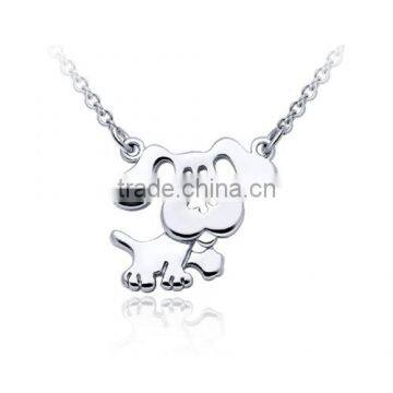 Doggy Cute Sterling Silver Pendant Necklace