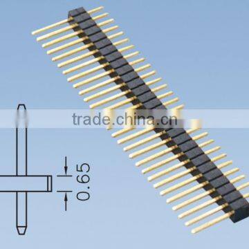 Hot selling Single Row 180 Degree Pin Header Pitch 1.27mm H=0.65