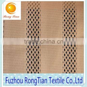Hot Sale White Polyester Mesh and Cloth One Color Stripe Fabric for Sportwear photo-3