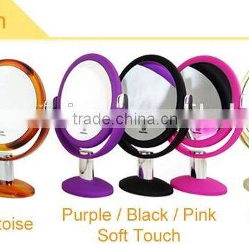 Rose Gold Silver Chrome Stand Makeup Mirror 1x/10x Magnification photo-3