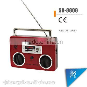 radio led Light in lithium battery charger with AUX TF USB FM