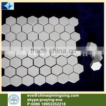 Alumina wear resistant mosaic lining tile