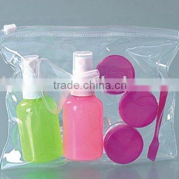 2 pcs 50ml PET bottle,3 pcs 10g jar PET travel set bottle