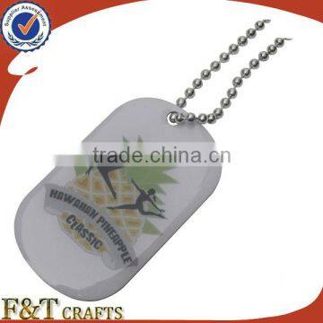 promotional custom color printed cheap dog tag necklaces for people