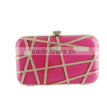 China alibaba Korean style charming double designed pink clutch wallet evening bags