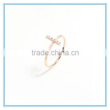 Wholesale Fashion Simple Rectangular Diamond Rings