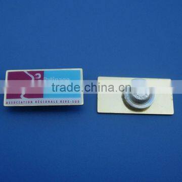 Magnetic metal name badge/plates with company logo