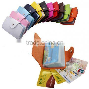 Imitation leather credit card holder.