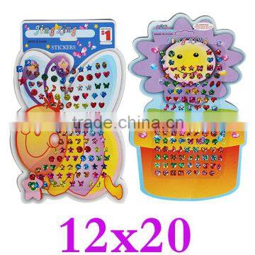 DIY Cute newest design sticker diy glitter handmake paper stickers for children