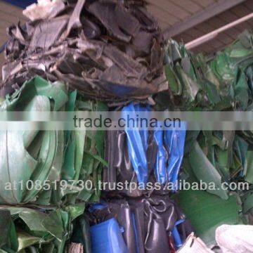 HDPE plastic scrap from waste container