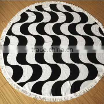 Round Beach Throw Tapestry Hippy Boho Gypsy Cotton Tablecloth Beach Towel, picnic towel