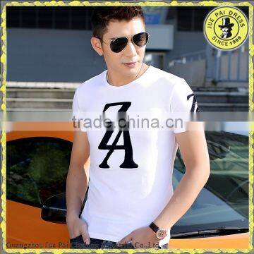 T-shirt round neck short-sleeved t-shirt Slim men bottoming embroidered cotton T-shirt