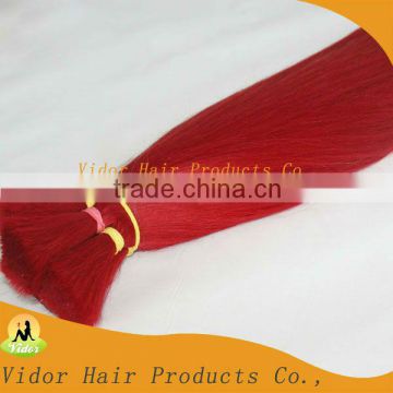 brazian hair color red #silky straight style 100%human Hair hair bulk