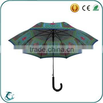 customize cheap classical print auto open straight umbrella