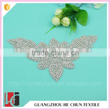 HC-3569 Hechun Bridal Decoration New Trend Butterfly Shape Sewing Applique Work Design With Full Diamand photo-5