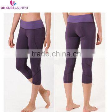 nylon/spandex dry fit yoga pant running tight for women