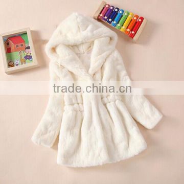 wholesale kids fur clothing , kids white fake fur trendy clothing