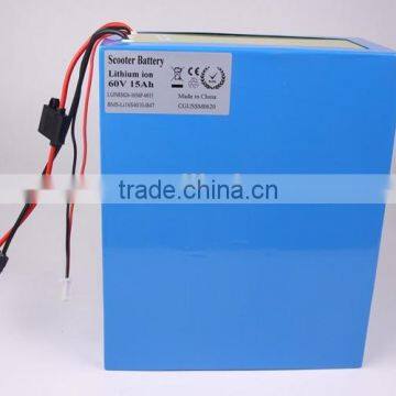 Electric Scooter lithium rechargeable battery 16s6p 60v 15ah solar battery