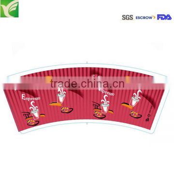 Printing Paper Cup Sleeve/Disposable Paper Cup Sleeves , Food Grade Paper Cup Sleeve