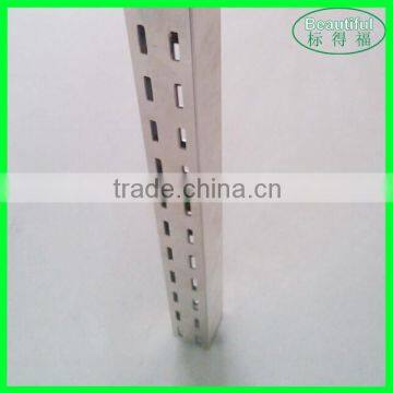 30*30mm Double Holes Square Brushed Metal Slot Tube for Store Display