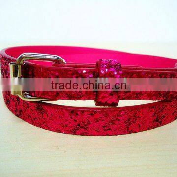 ladies' skinny giliter belt