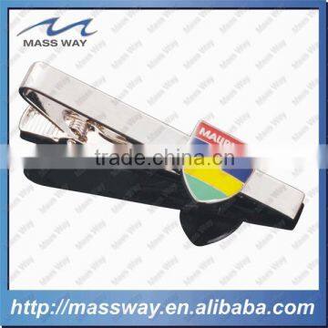 custom fashion brass flag shape tie clip