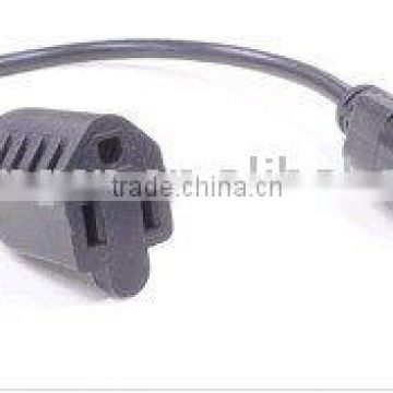 NEMA 5-15R to IEC C14 male socket PC power cord