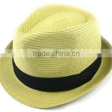 Paper Braid Straw Fedora Hat