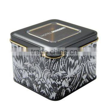 PVC window Package Metal Box, tin boxes for watch package with PVC window see inside watch USB tin box for wholesale