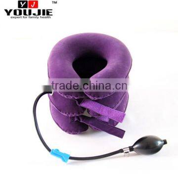 Factory direct free size inflatable manual cervical support device with air pump