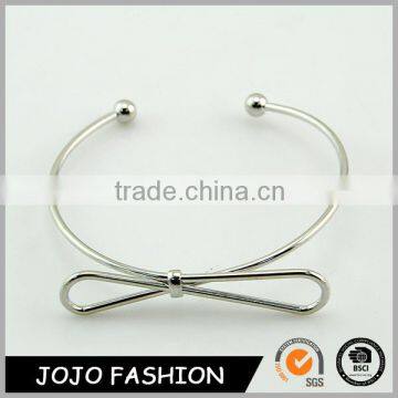 Metal wholesale stainless steel bracelet for women stainless steel bowknot cuff bracelet