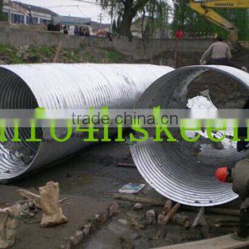 galvanized corrugated culvert pipe/corrugated galvanized steel pipe