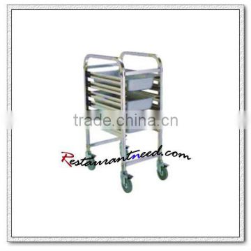 S077 Assembling Standard Single Side Stainless Steel GN Pan Trolley