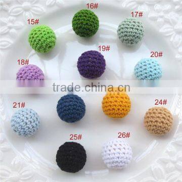 Green Knit Chunky Crochet Gumball Beads