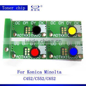 CMYK toner chip for Konica Minolta Bizhub C452 552 652 drum unit cartridge