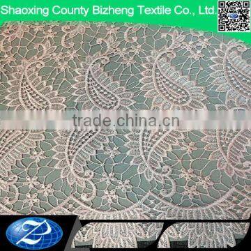 Good price 2016 white african guipure cord lace fabric for party dress