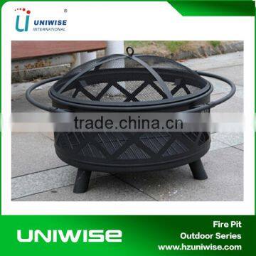 Round Cast Iron Outdoor Fire Pit Bowl Patio Heater Garden Heating