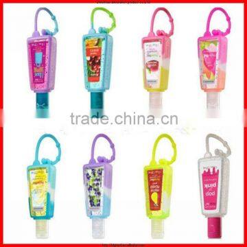 Durable colorful silicone perfume bottle cover, silicone hand gel holder wiht high quality