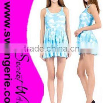 Sexy Sleeves Printed Fashion Dress LY011 photo-3