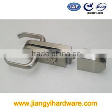 Zinc alloy commerial framless glass door lock for 10-12mm glass