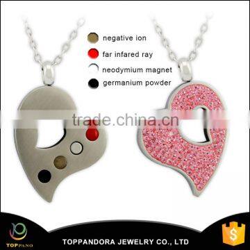 Top quality stainless steel fashion new design large circle pendant 100% genuine quantum science scalar energy pendant