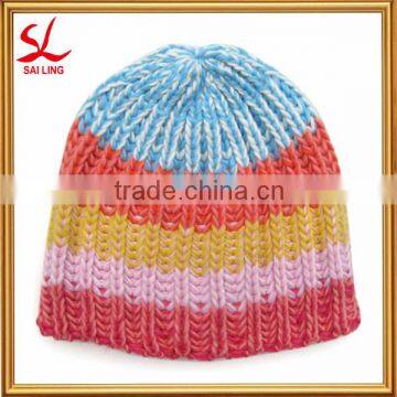 Fashion Little Girls & Kids Knitted Beady Warm Beanie High Quality Mahair Hat and Cap