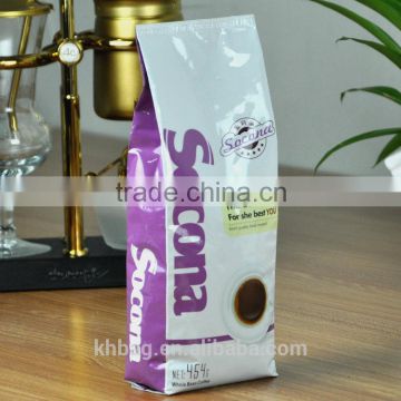 Side gusset plastic coffee bag with valve