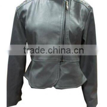 2015 new fashion design girls pu jacket